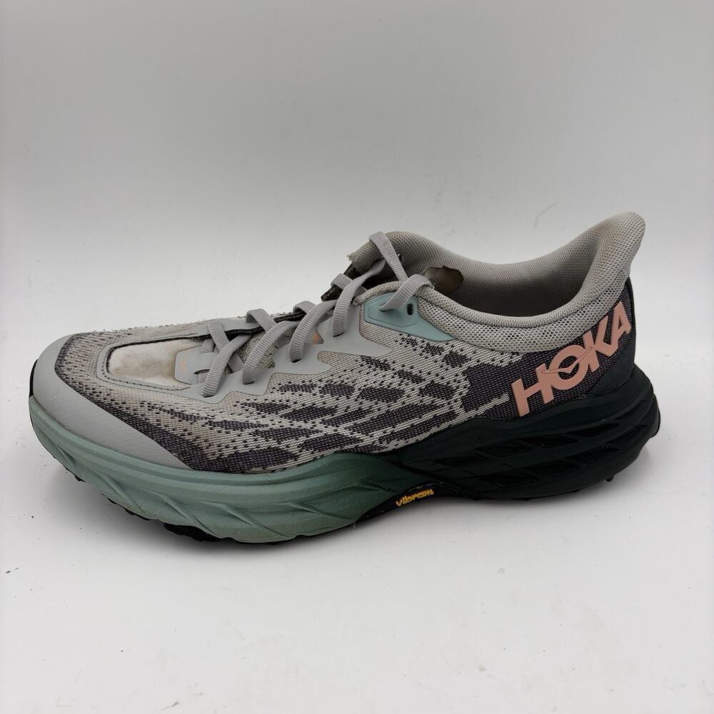 Hoka Speedgoat 5 Women's Size 10.5 Grey And Green Running And Walking Sneakers